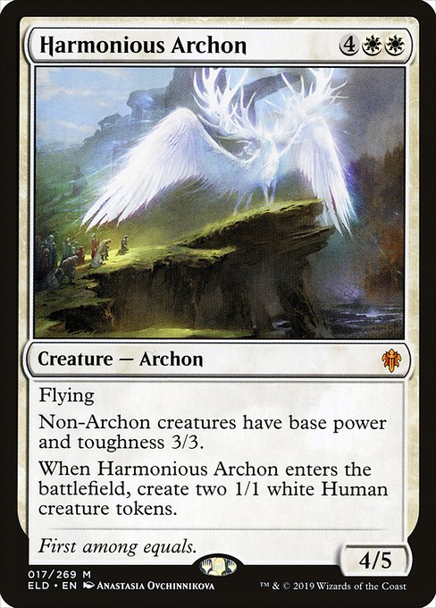 Harmonious Archon - Throne of Eldraine Mythic Card