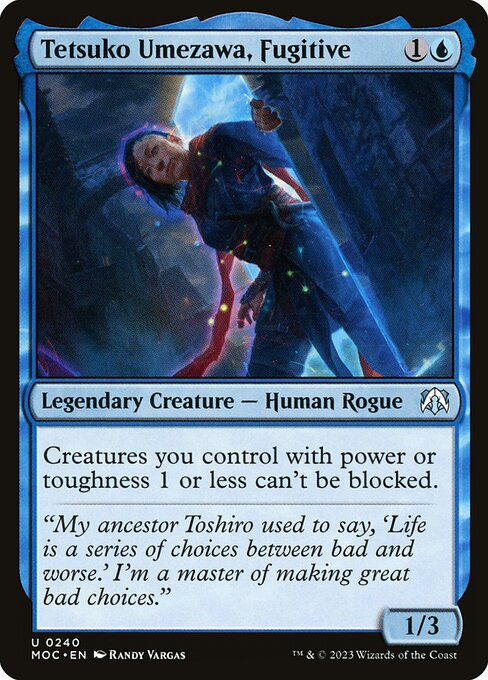 Tetsuko Umezawa, Fugitive - March of the Machine Commander Uncommon Card