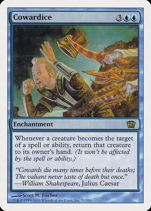 Cowardice - Eighth Edition Rare Card