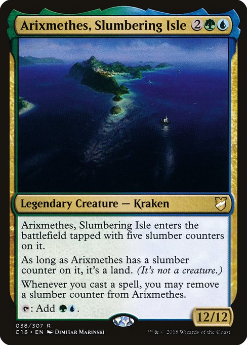 Arixmethes, Slumbering Isle - Commander 2018 Rare Card