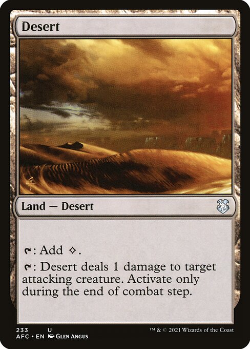 Desert - Forgotten Realms Commander Uncommon Card