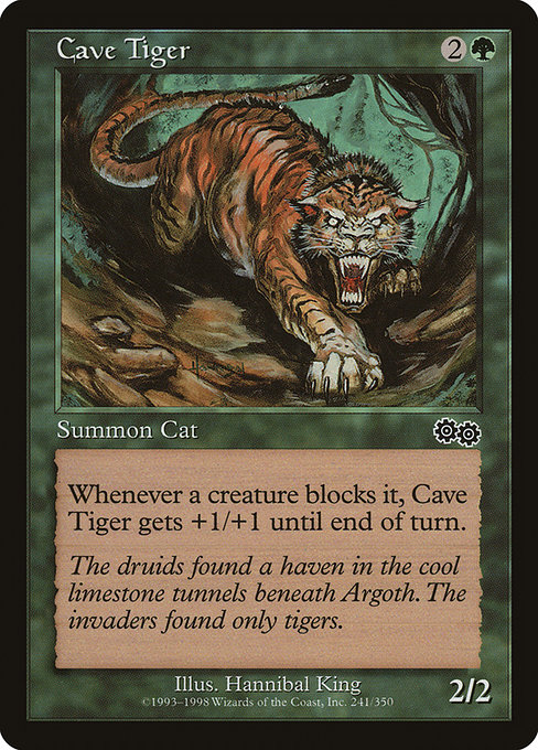 Cave Tiger - Urza's Saga Common Card