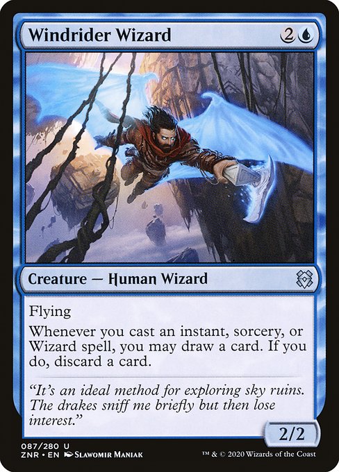 Windrider Wizard - Zendikar Rising Uncommon Card