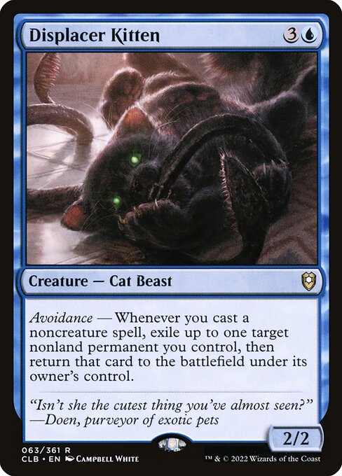 Displacer Kitten - Commander Legends: Battle for Baldur's Gate Rare Card
