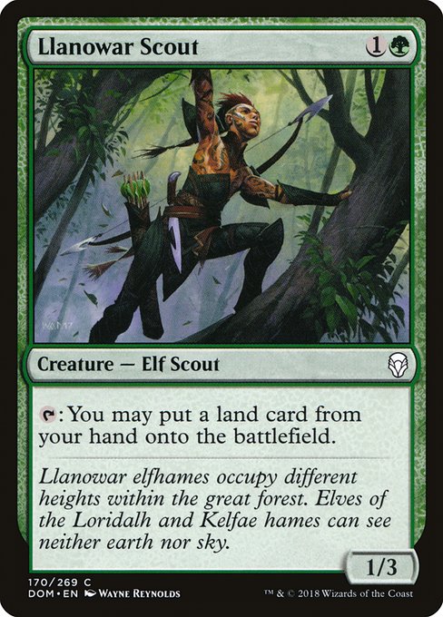 Llanowar Scout - Dominaria Common Card