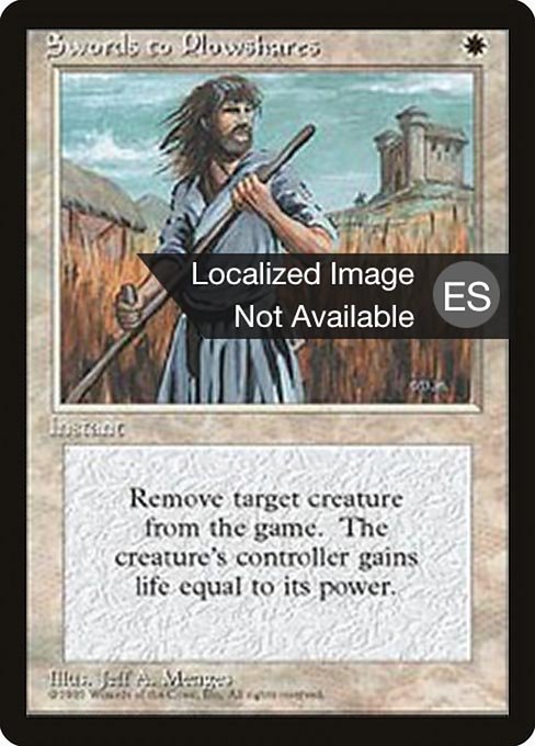 Swords to Plowshares - Fourth Edition Foreign Black Border Uncommon Card