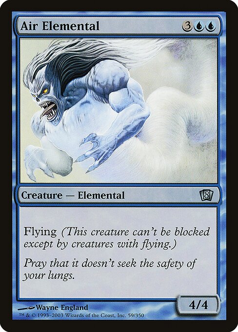 Air Elemental - Eighth Edition Uncommon Card