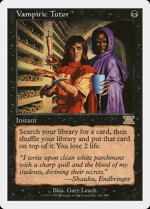 Vampiric Tutor - Classic Sixth Edition Rare Card