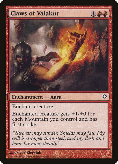 Claws of Valakut - Worldwake Common Card
