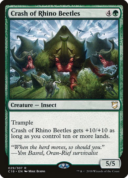 Crash of Rhino Beetles - Commander 2018 Rare Card