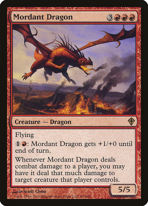 Mordant Dragon - Worldwake Rare Card