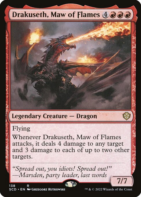 Drakuseth, Maw of Flames - Starter Commander Decks Rare Card