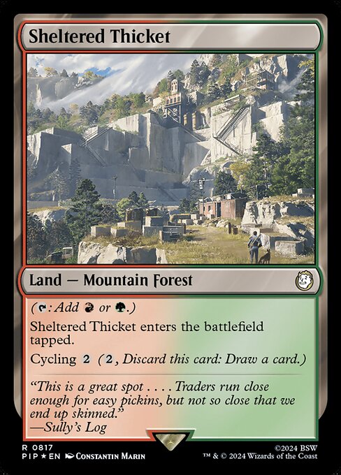 Sheltered Thicket - Fallout Rare Card