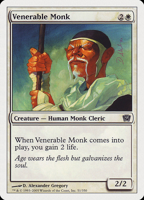Venerable Monk - Ninth Edition Common Card