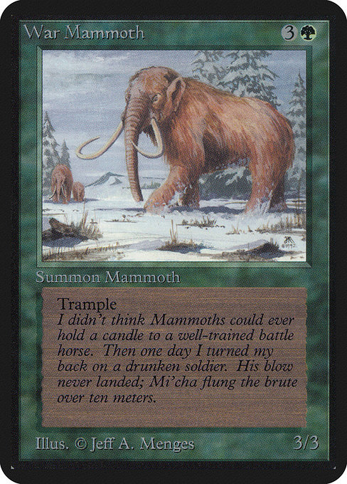 War Mammoth - Limited Edition Alpha Common Card