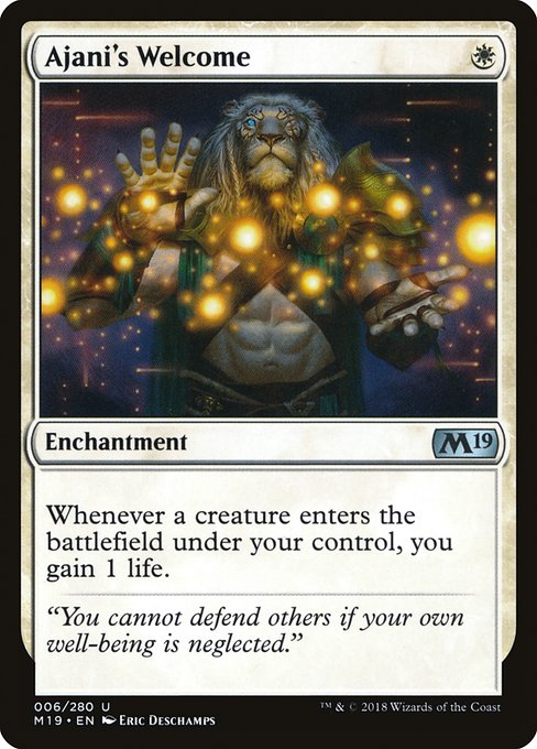 Ajani's Welcome - Core Set 2019 Uncommon Card