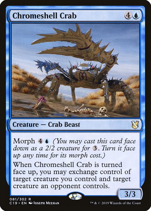 Chromeshell Crab - Commander 2019 Rare Card