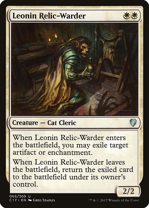 Leonin Relic-Warder - Commander 2017 Uncommon Card