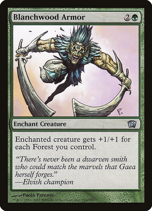 Blanchwood Armor - Eighth Edition Uncommon Card