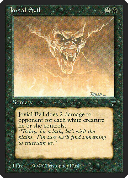 Jovial Evil - Legends Rare Card