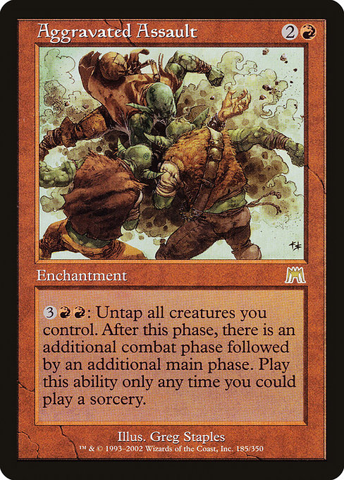 Aggravated Assault - Onslaught Rare Card