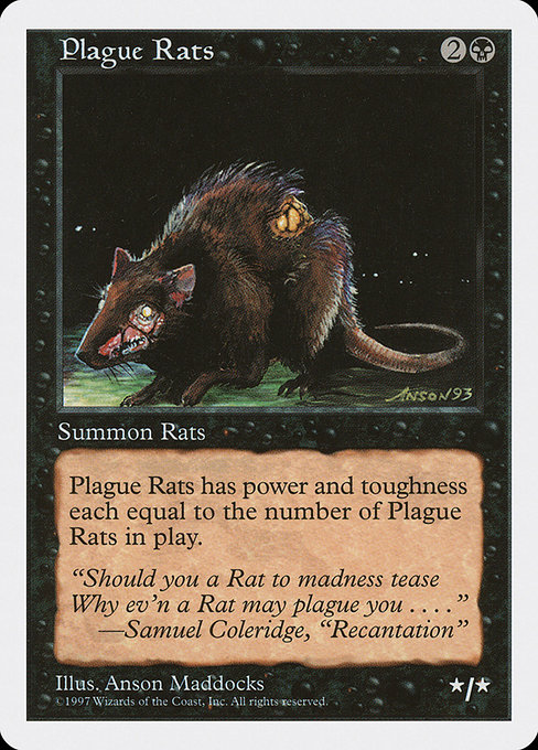 Plague Rats - Fifth Edition Common Card
