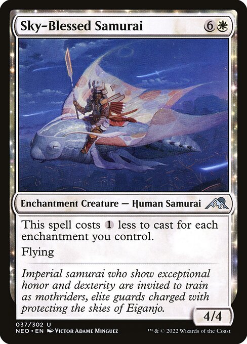 Sky-Blessed Samurai - Kamigawa: Neon Dynasty Uncommon Card