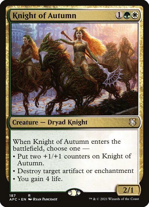 Knight of Autumn - Forgotten Realms Commander Rare Card