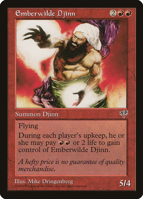 Emberwilde Djinn - Mirage Rare Card