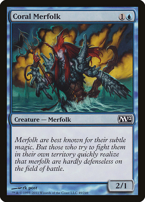 Coral Merfolk - Magic 2012 Common Card