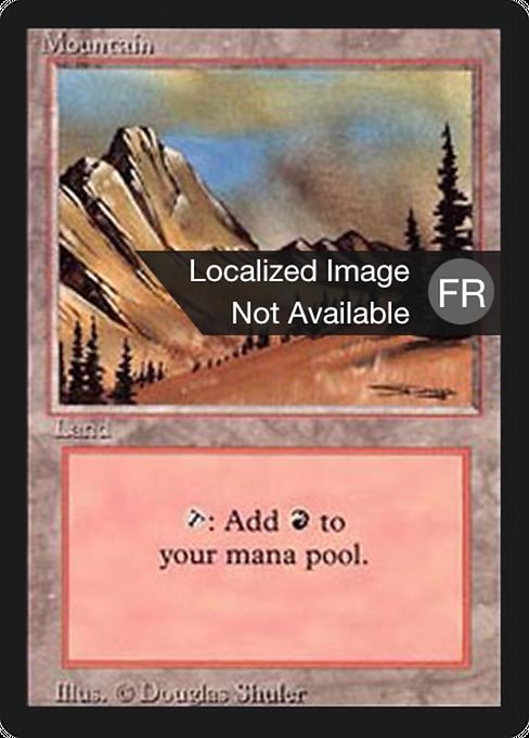 Mountain - Foreign Black Border Common Card