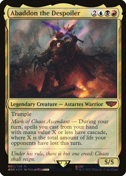 Abaddon the Despoiler - Warhammer 40,000 Commander Mythic Card