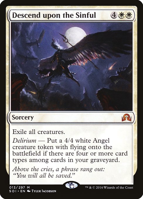 Descend upon the Sinful - Shadows over Innistrad Mythic Card