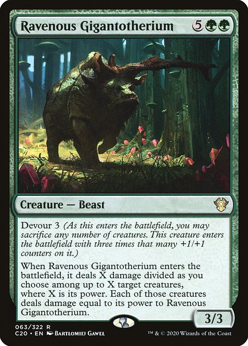 Ravenous Gigantotherium - Commander 2020 Rare Card