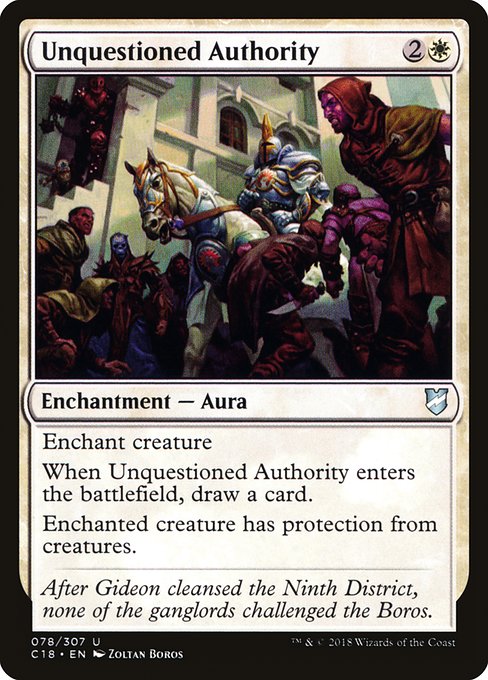 Unquestioned Authority - Commander 2018 Uncommon Card