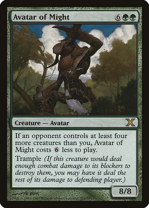 Avatar of Might - Tenth Edition Rare Card
