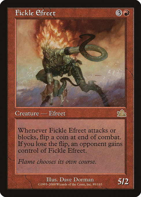 Fickle Efreet - Prophecy Rare Card