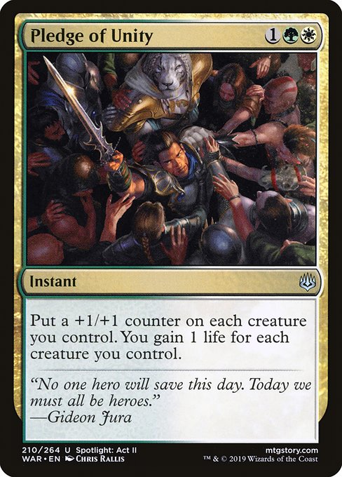 Pledge of Unity - War of the Spark Uncommon Card
