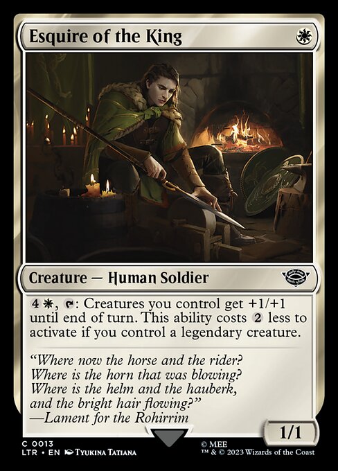 Esquire of the King - The Lord of the Rings: Tales of Middle-earth Common Card