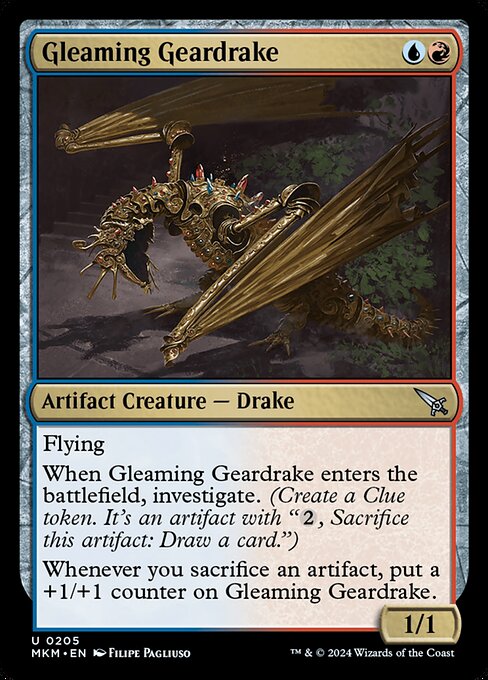 Gleaming Geardrake - Murders at Karlov Manor Uncommon Card
