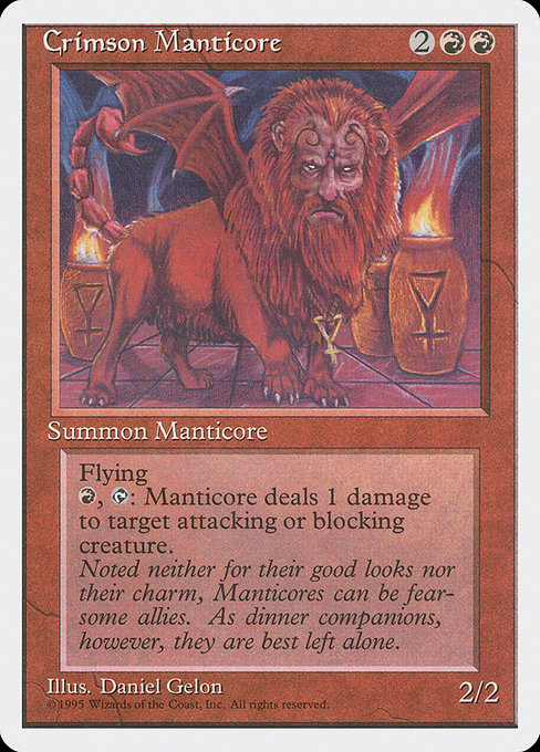 Crimson Manticore - Fourth Edition Rare Card