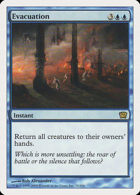 Evacuation - Ninth Edition Rare Card