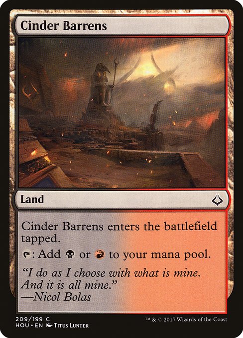 Cinder Barrens - Hour of Devastation Common Card