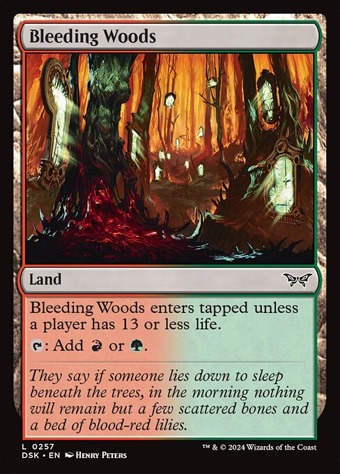 Bleeding Woods - Duskmourn: House of Horror Common Card
