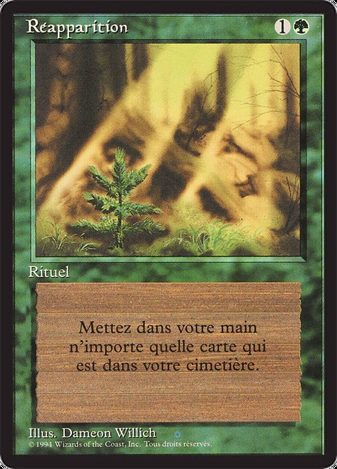 Regrowth - Foreign Black Border Uncommon Card