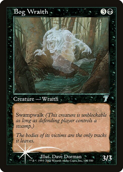 Bog Wraith - Seventh Edition Uncommon Card