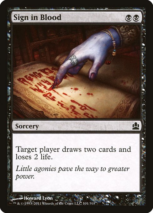 Sign in Blood - Commander 2011 Common Card