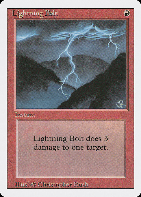 Lightning Bolt - Revised Edition Common Card