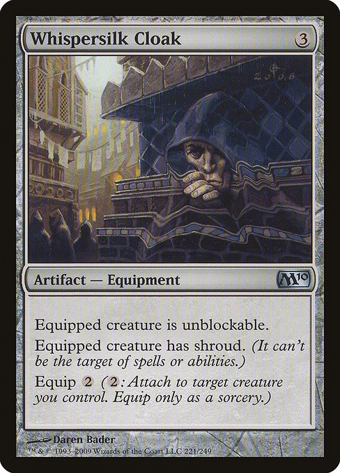 Whispersilk Cloak - Magic 2010 Uncommon Card