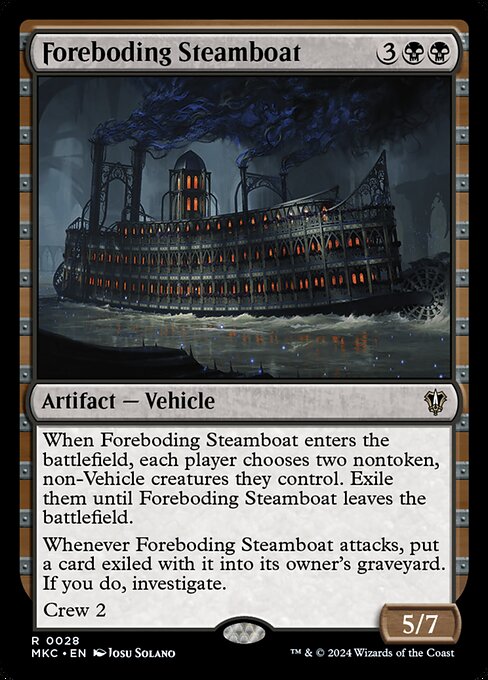 Foreboding Steamboat - Murders at Karlov Manor Commander Rare Card